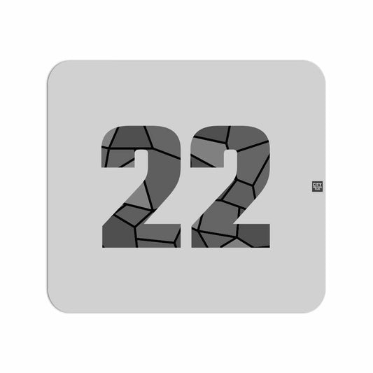 22 Number Mouse pad (Melange Grey)