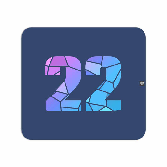 22 Number Mouse pad (Navy Blue)