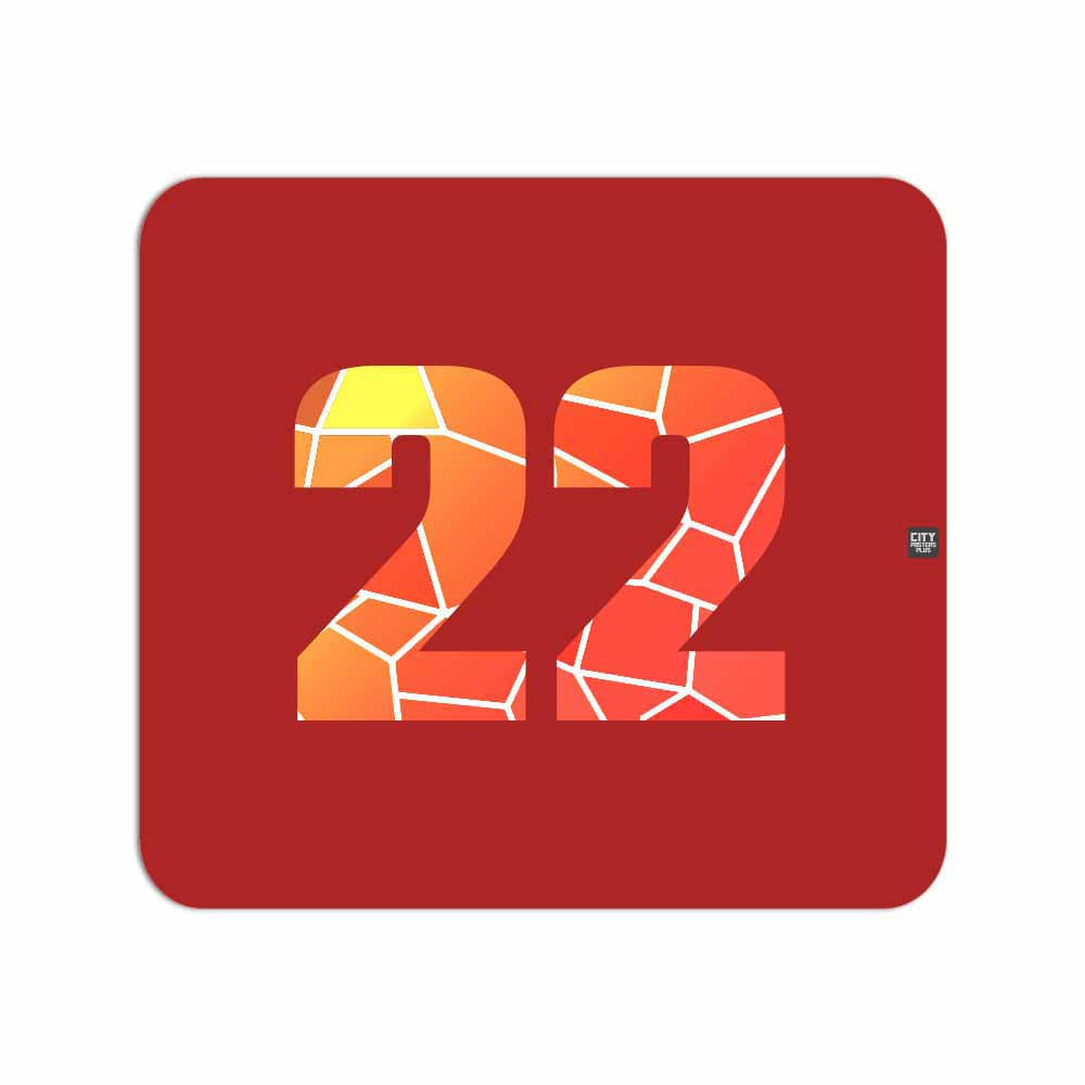 22 Number Mouse pad (Red)