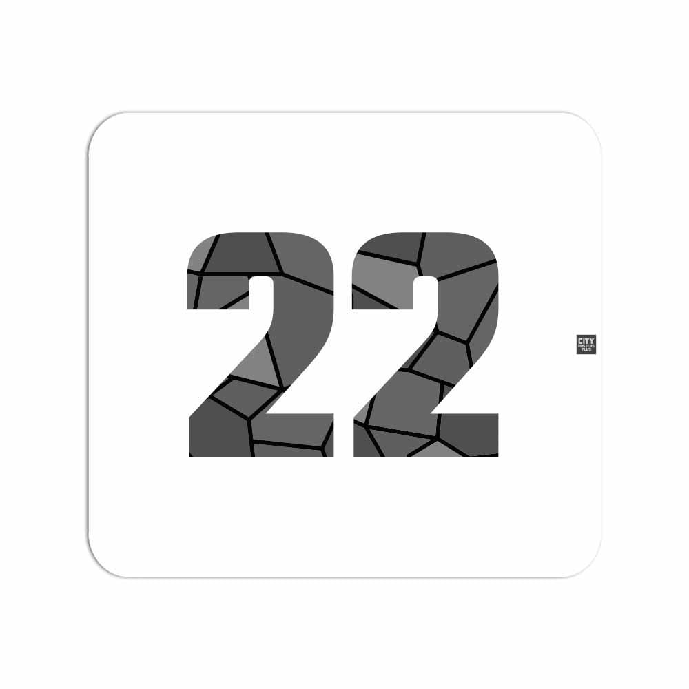 22 Number Mouse pad (White)