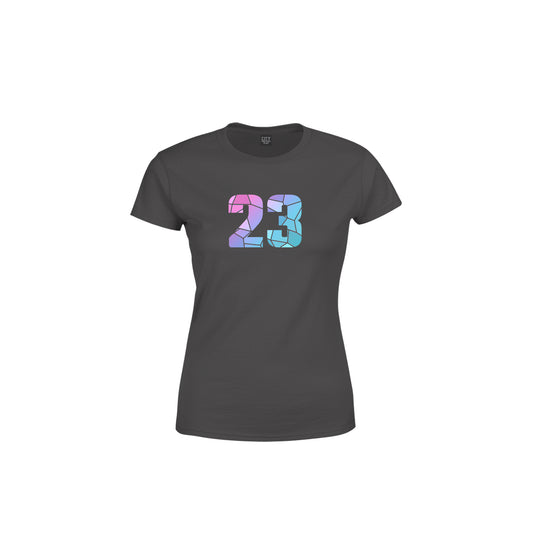 23 Number Women's T-Shirt (Charcoal Grey)