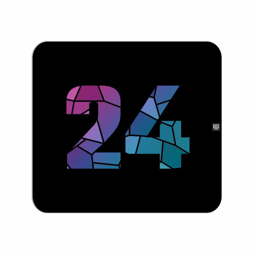 24 Number Mouse pad (Black)