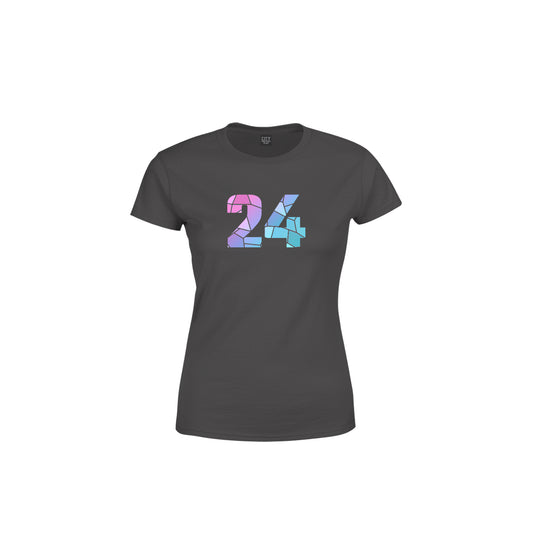 24 Number Women's T-Shirt (Charcoal Grey)
