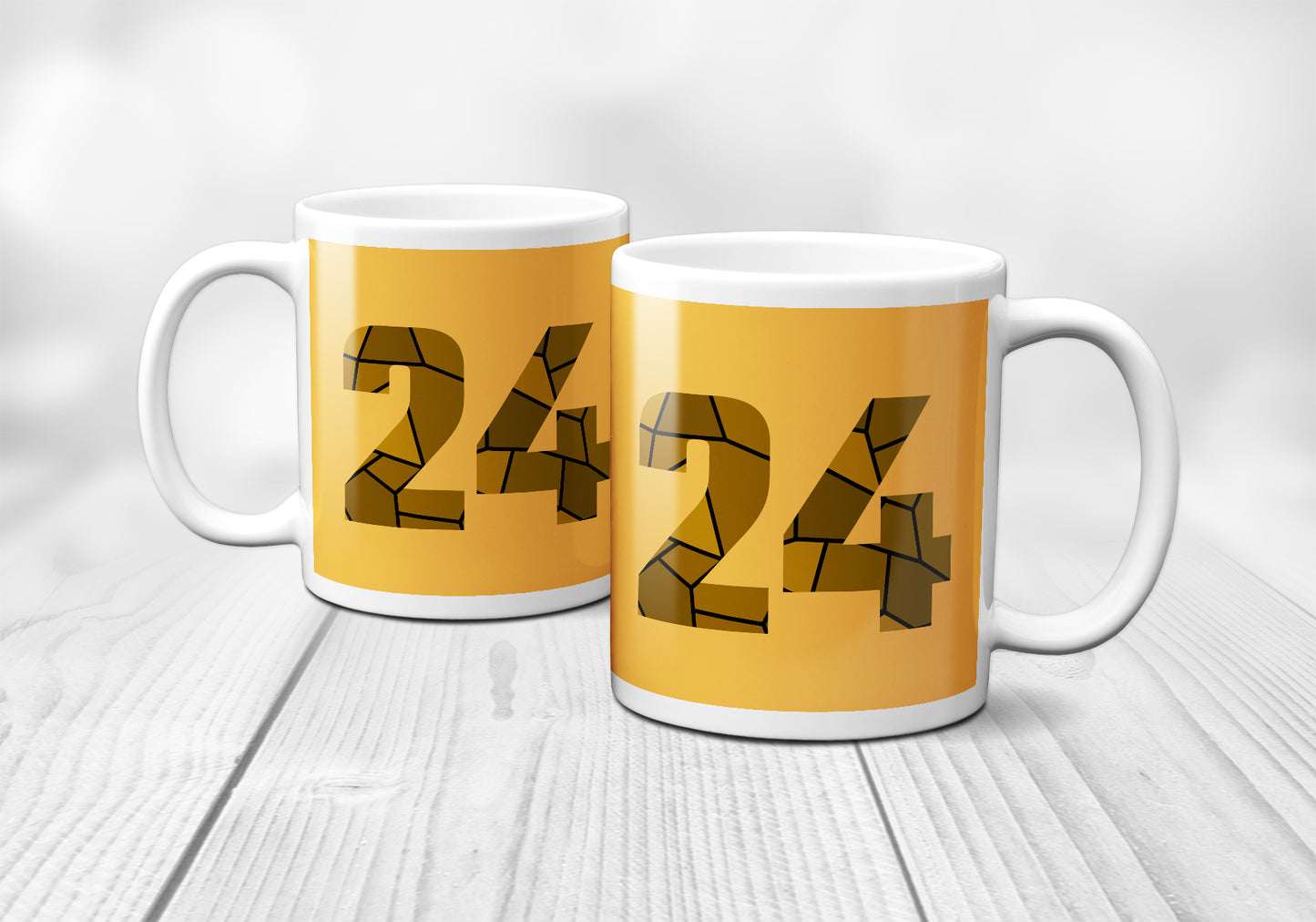 24 Number Mug (Golden Yellow)