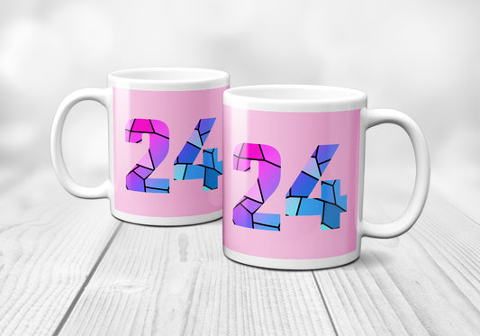 24 Number Mug (Light Pink)