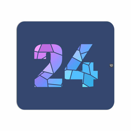 24 Number Mouse pad (Navy Blue)