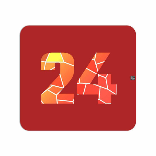 24 Number Mouse pad (Red)