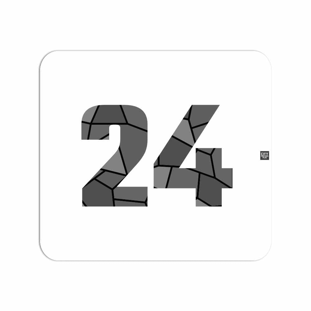 24 Number Mouse pad (White)