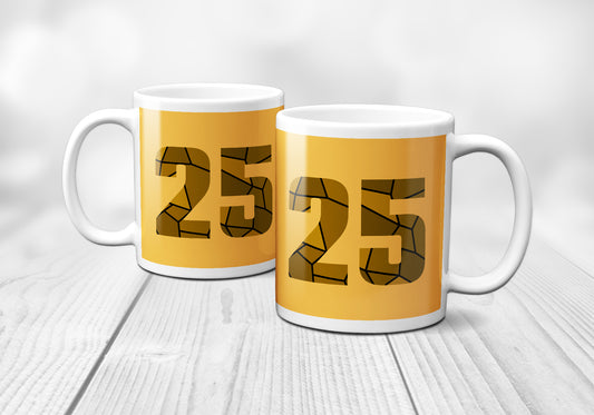 25 Number Mug (Golden Yellow)