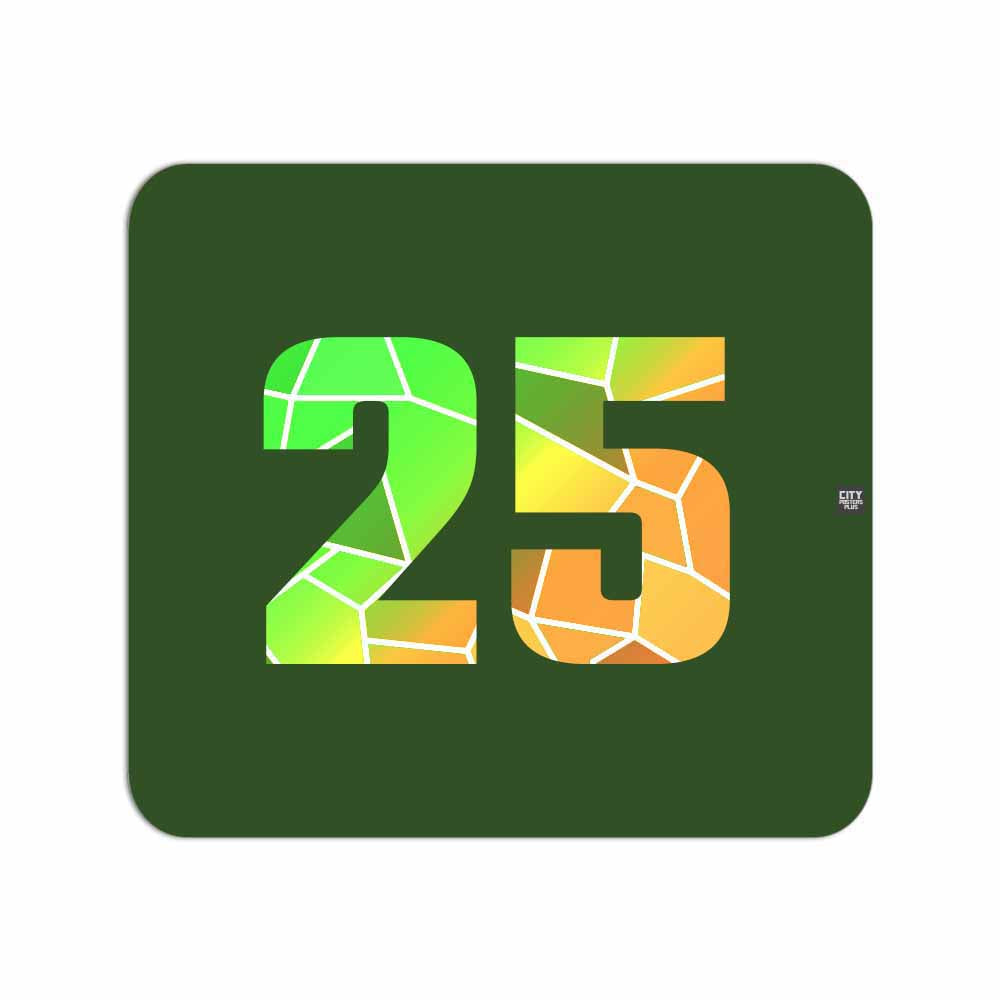 25 Number Mouse pad (Olive Green)