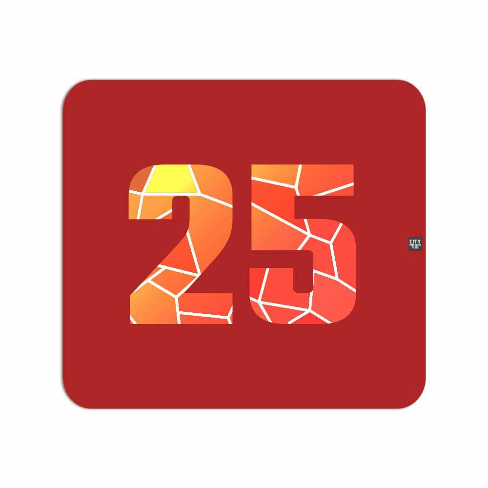 25 Number Mouse pad (Red)