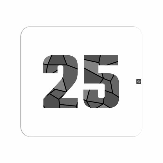 25 Number Mouse pad (White)