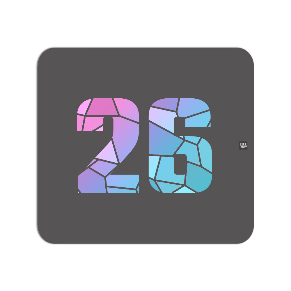 26 Number Mouse pad (Charcoal Grey)