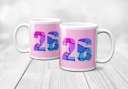 26 Number Mug (Light Pink)