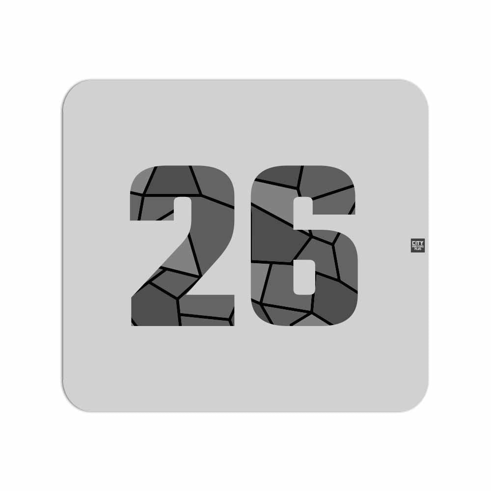 26 Number Mouse pad (Melange Grey)