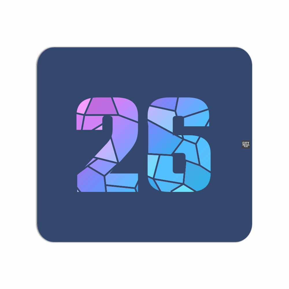 26 Number Mouse pad (Navy Blue)