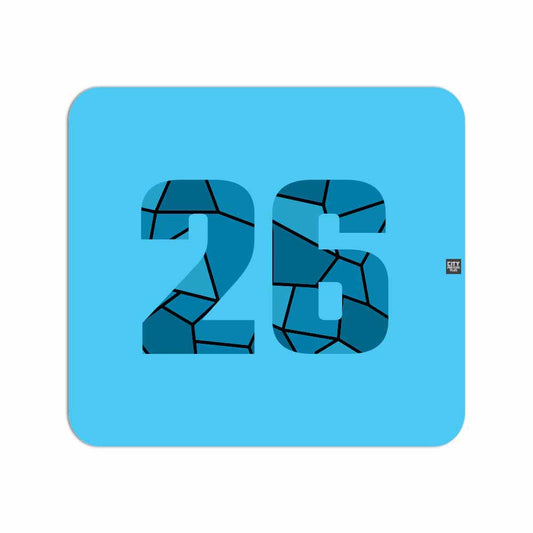 26 Number Mouse pad (Sky Blue)