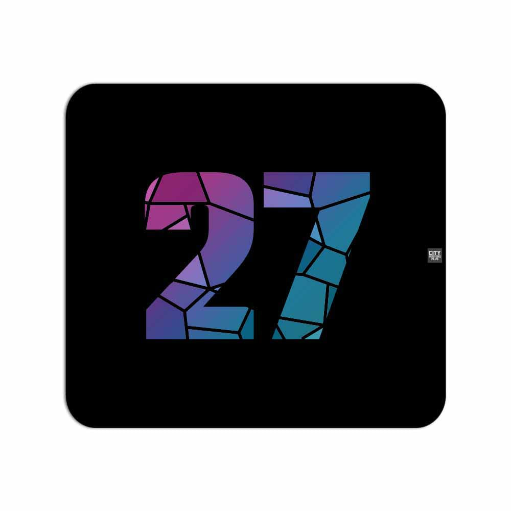 27 Number Mouse pad (Black)