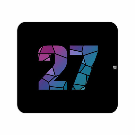 27 Number Mouse pad (Black)