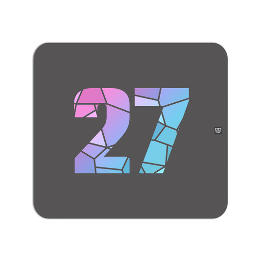 27 Number Mouse pad (Charcoal Grey)