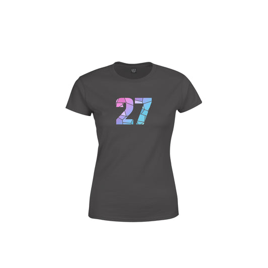 27 Number Women's T-Shirt (Charcoal Grey)