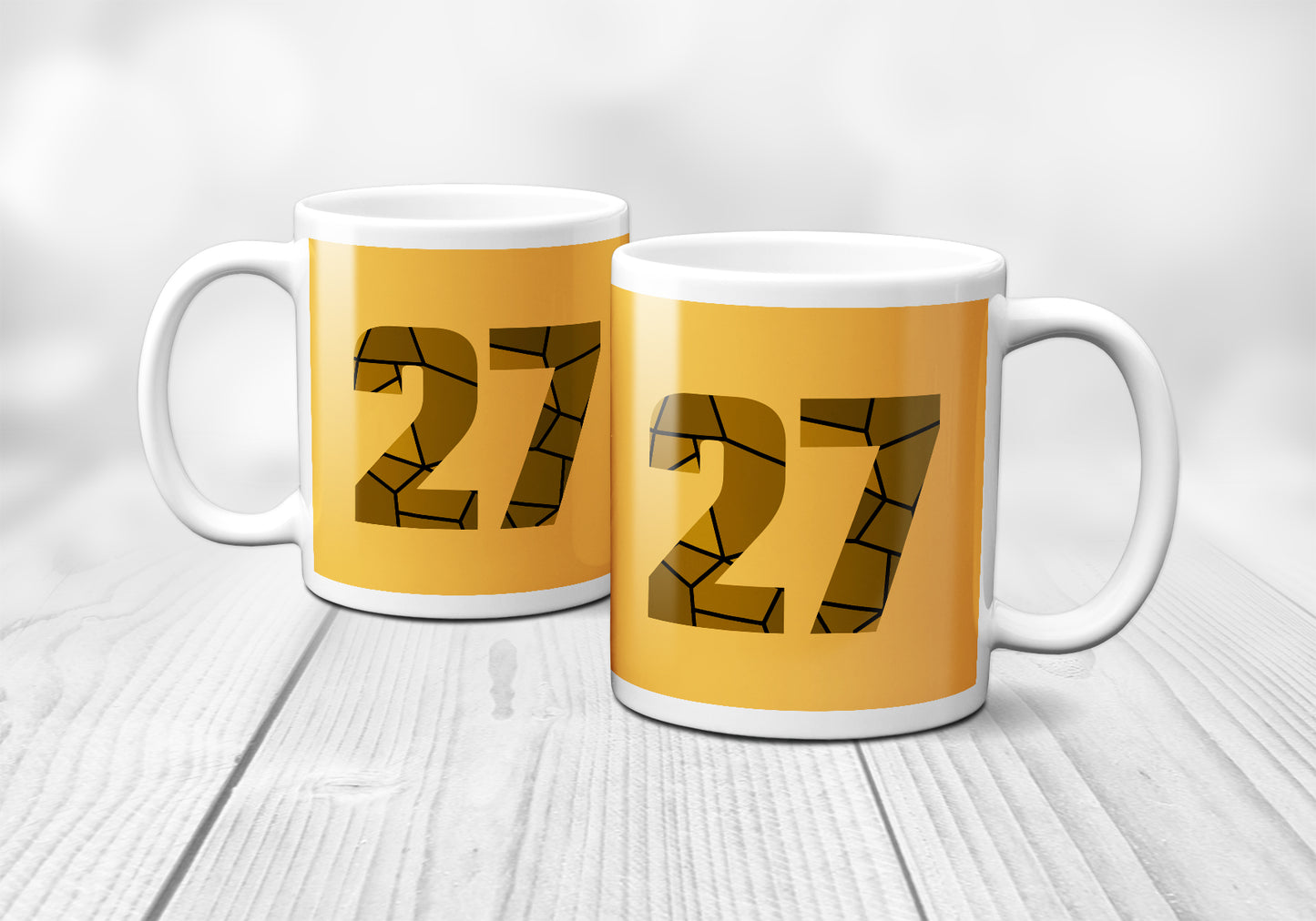 27 Number Mug (Golden Yellow)