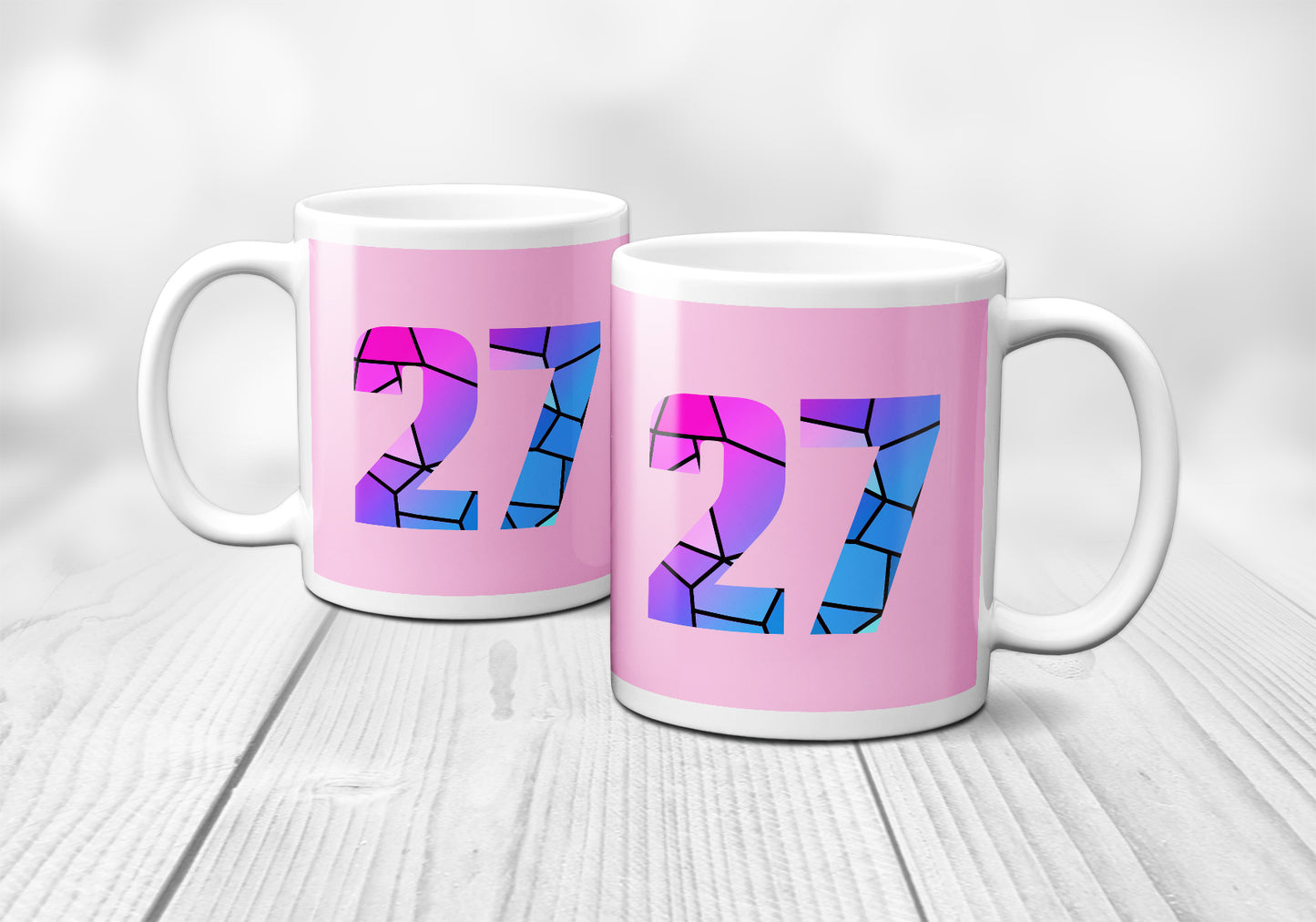 27 Number Mug (Light Pink)