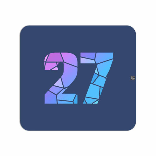 27 Number Mouse pad (Navy Blue)