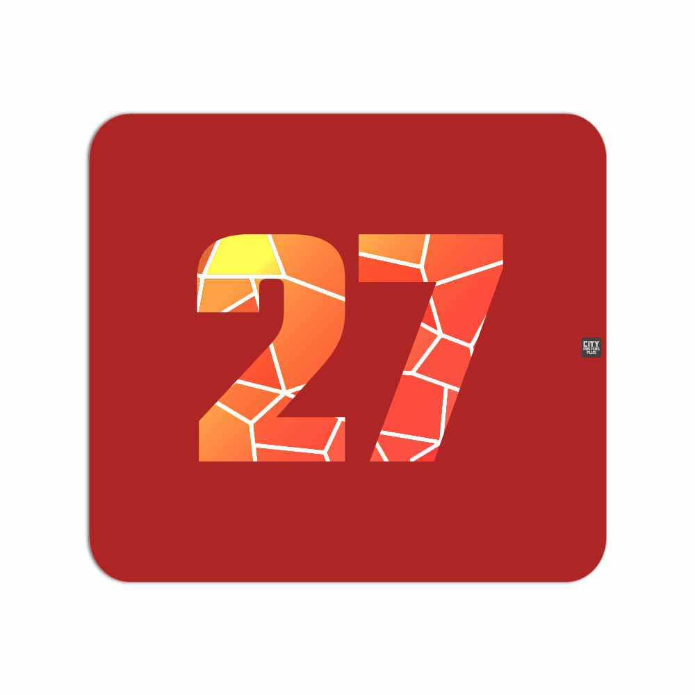 27 Number Mouse pad (Red)