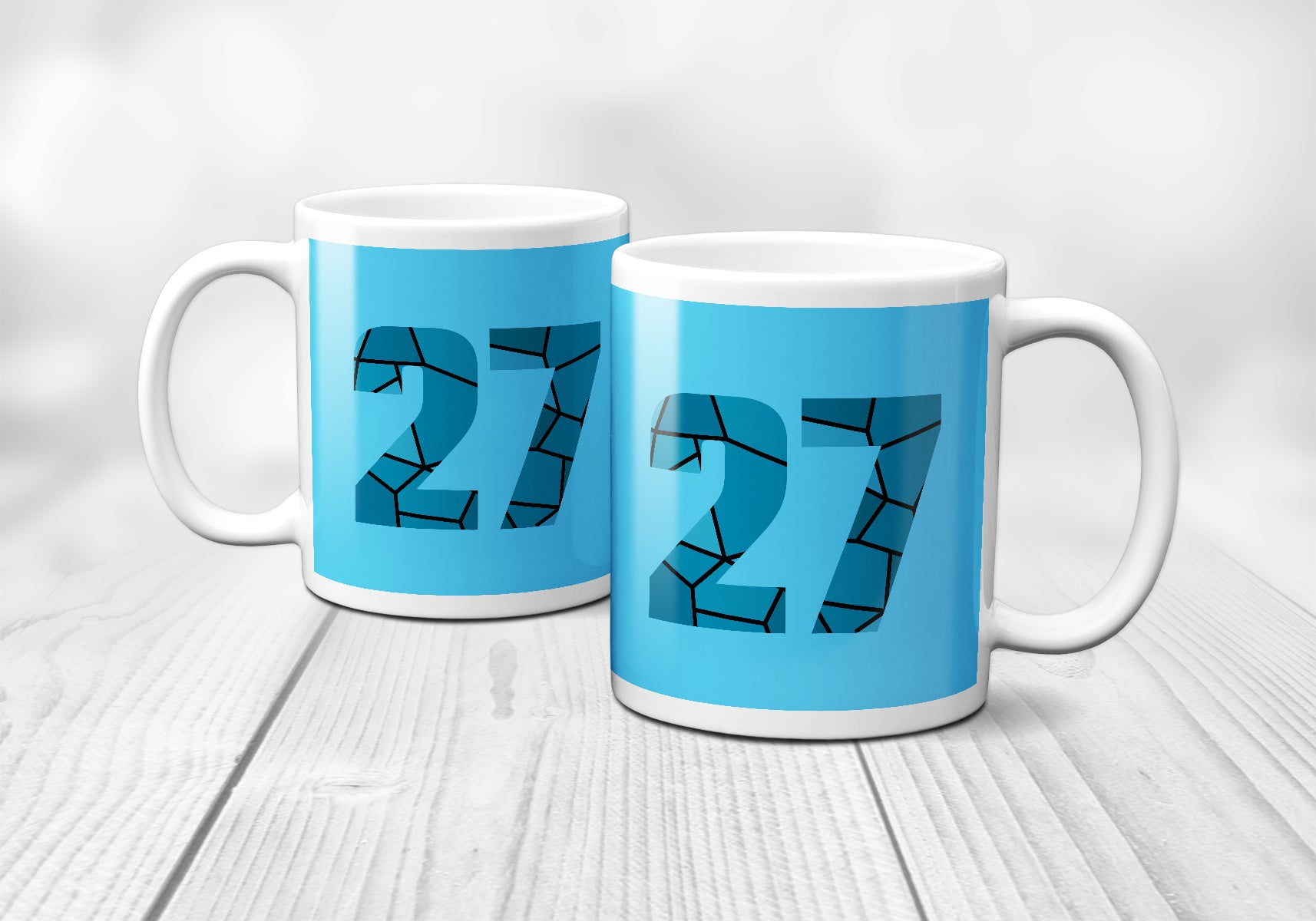 27 Number Mug (Sky Blue)