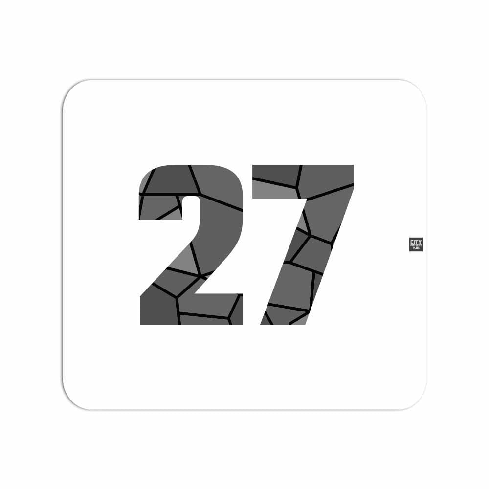 27 Number Mouse pad (White)