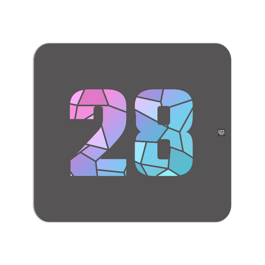 28 Number Mouse pad (Charcoal Grey)