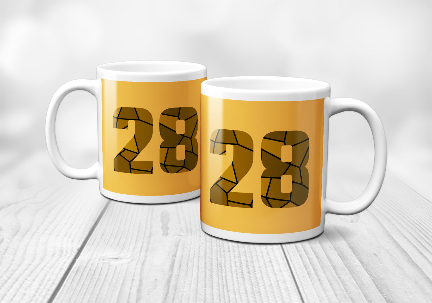 28 Number Mug (Golden Yellow)