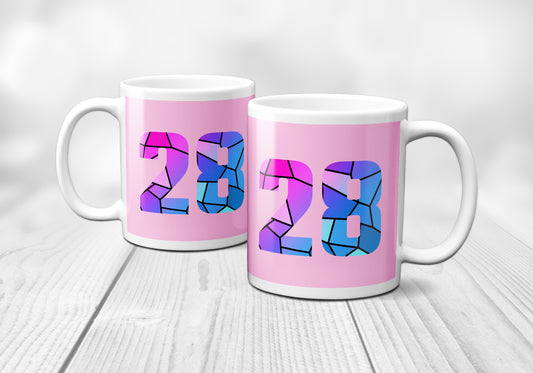 28 Number Mug (Light Pink)