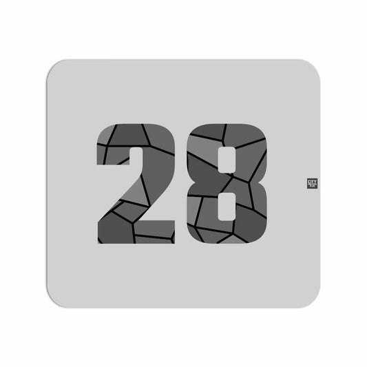 28 Number Mouse pad (Melange Grey)