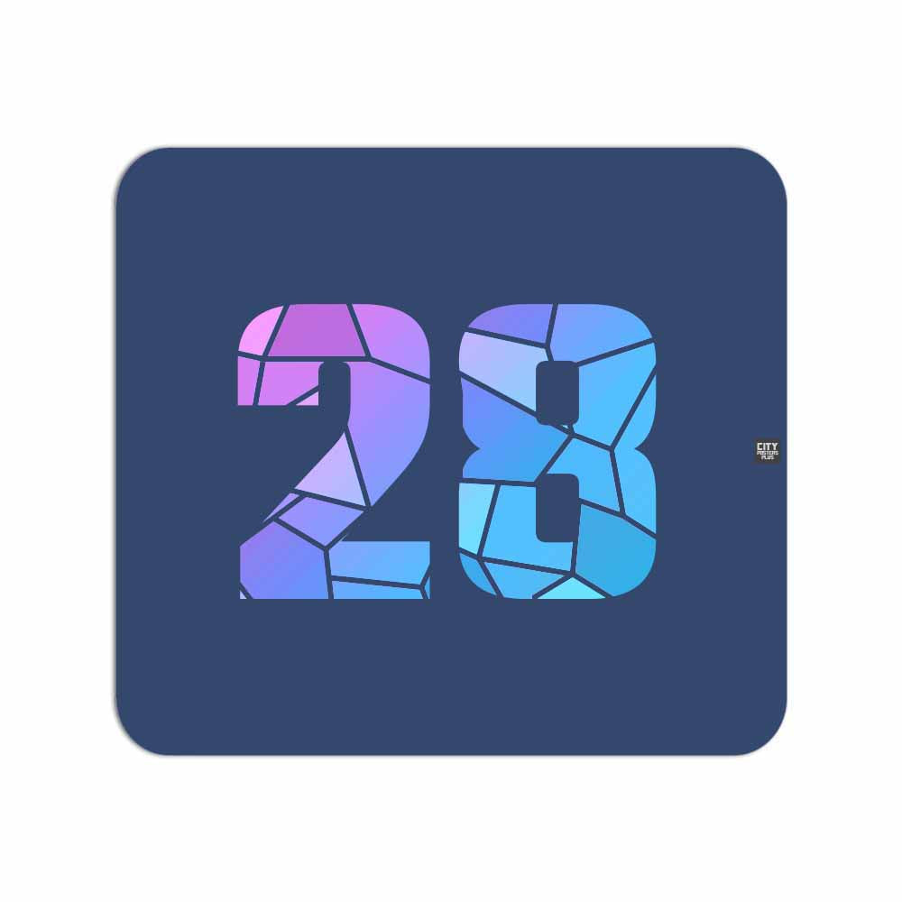 28 Number Mouse pad (Navy Blue)