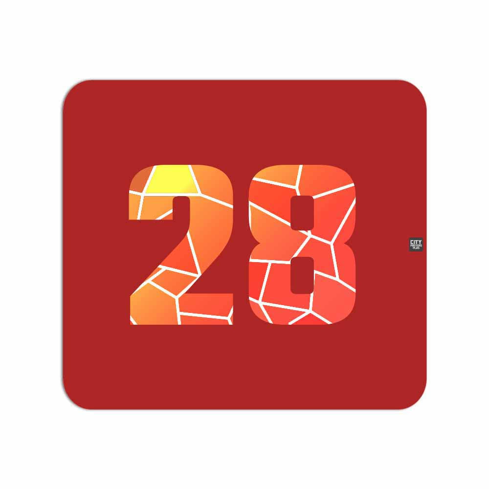 28 Number Mouse pad (Red)