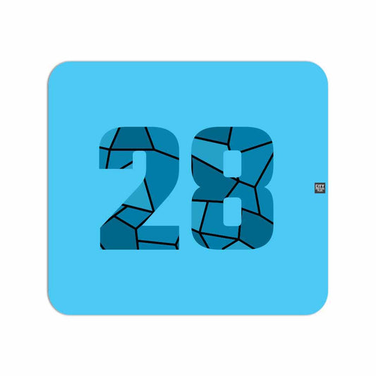 28 Number Mouse pad (Sky Blue)