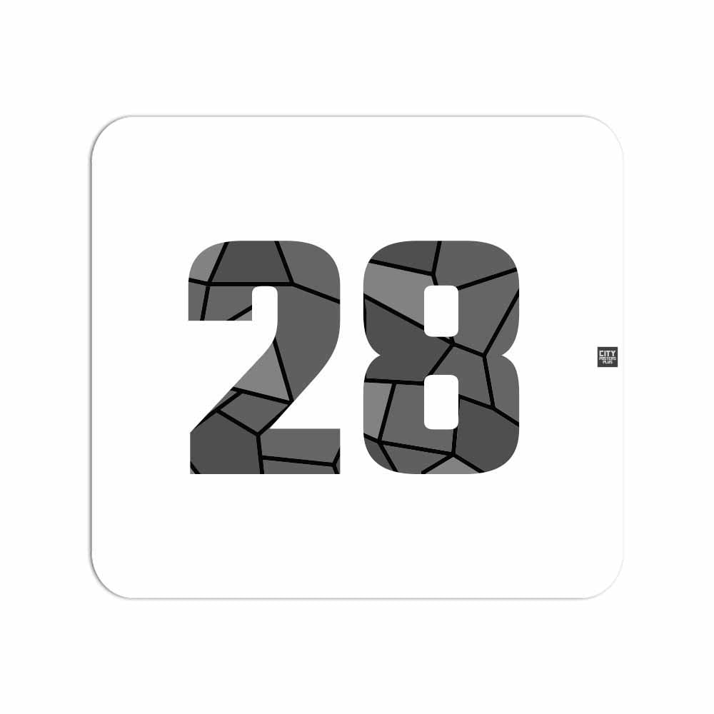 28 Number Mouse pad (White)