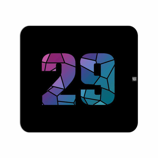 29 Number Mouse pad (Black)