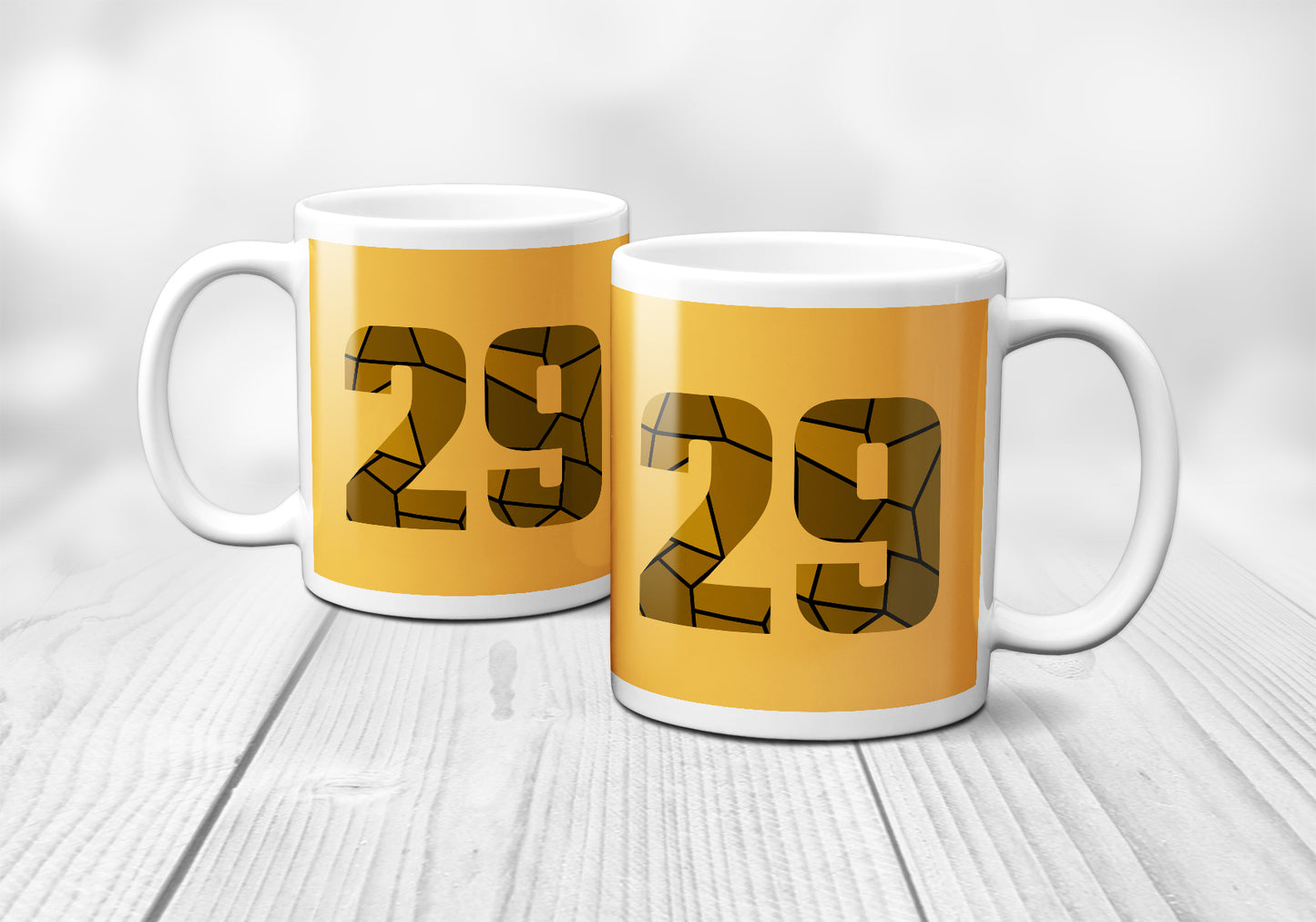 29 Number Mug (Golden Yellow)