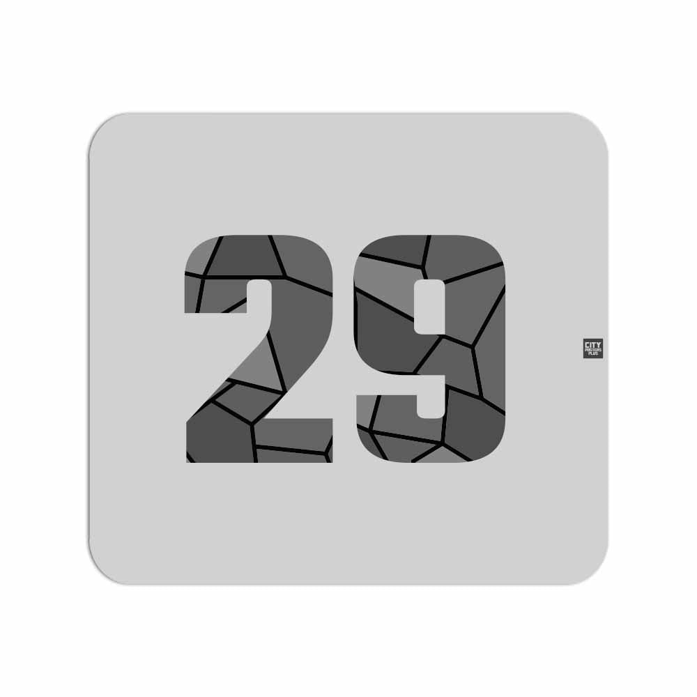 29 Number Mouse pad (Melange Grey)