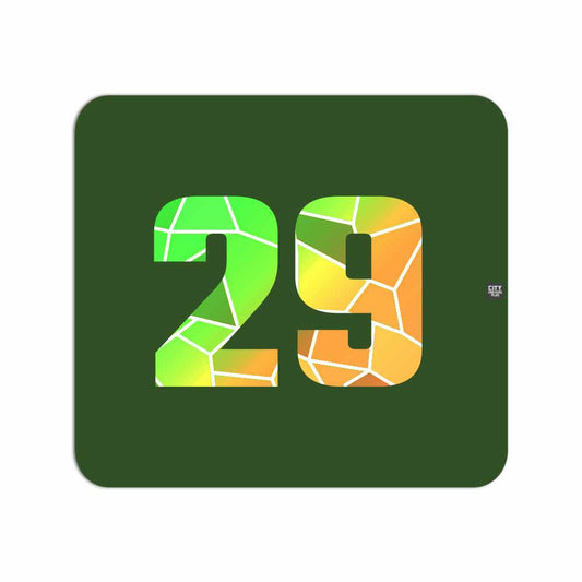 29 Number Mouse pad (Olive Green)