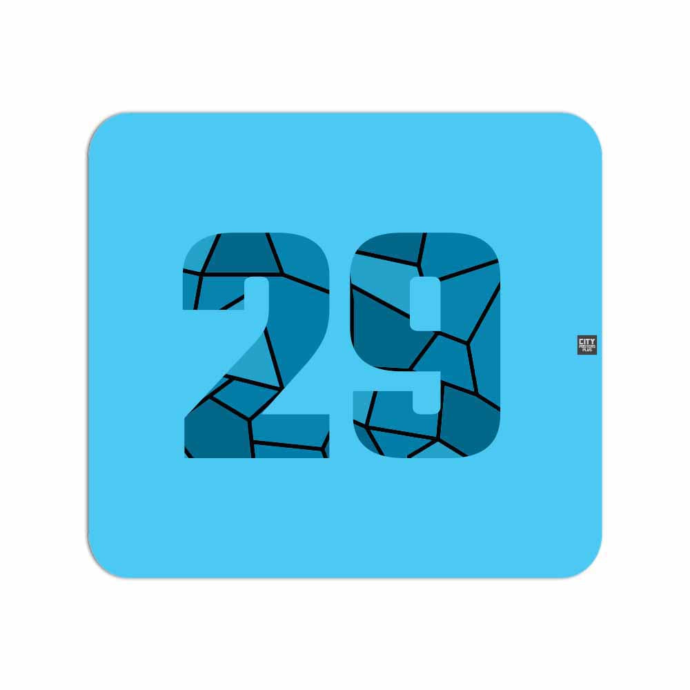 29 Number Mouse pad (Sky Blue)