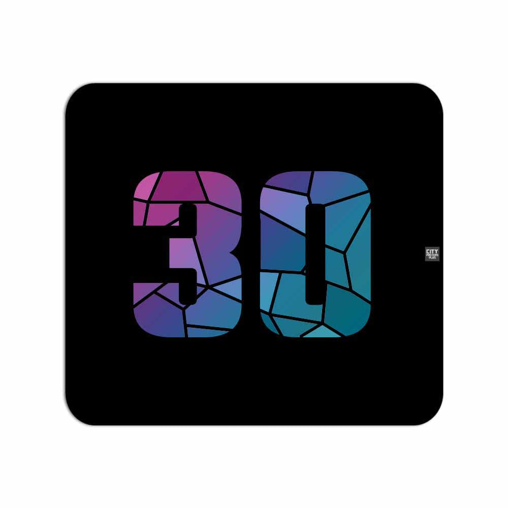 30 Number Mouse pad (Black)