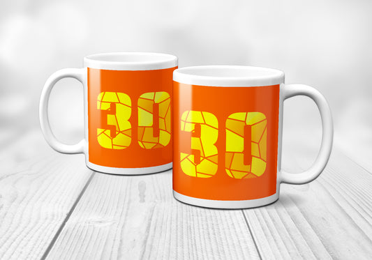 30 Number Mug (Orange)
