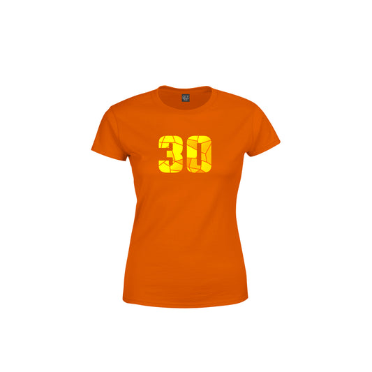 30 Number Women's T-Shirt (Orange)