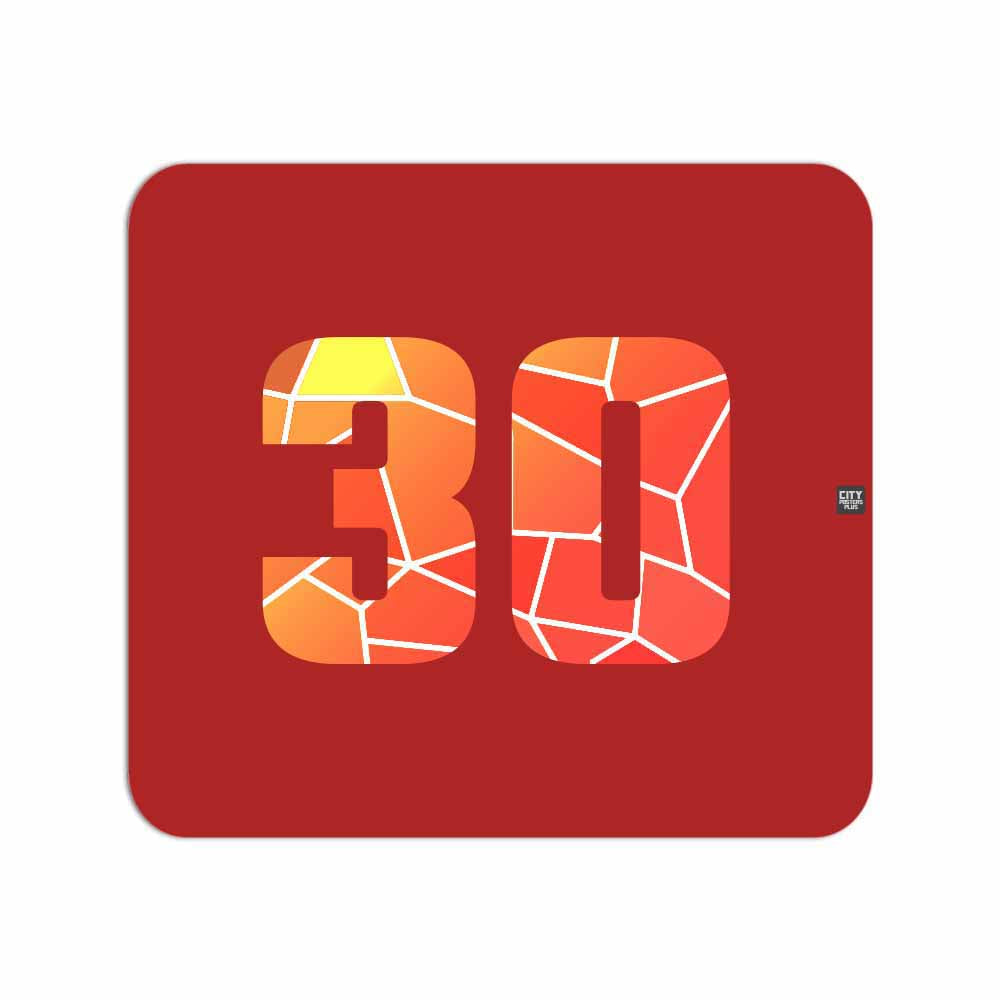 30 Number Mouse pad (Red)