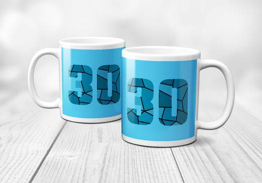 30 Number Mug (Sky Blue)