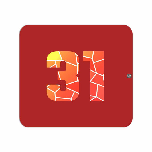 31 Number Mouse pad (Red)